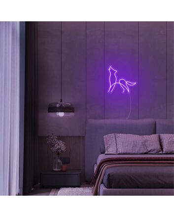 Bring the wilderness into your space: Enhance your home, office, or bar with The Wolf LED Neon Sign.