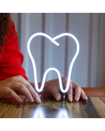 Brighten Your Dental Office or Themed Party with the Tooth Mini LED Neon Sign.