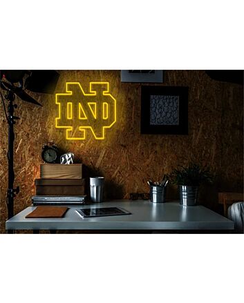 Brighten Your Game Day Celebrations and Man Cave with the University Of Notre Dame LED Neon Sign.
