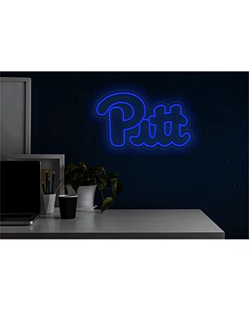 Brighten Your Office, Home, or College Dorm with the University of Pittsburgh LED Neon Sign — Perfect for Bars, Parties, and Campus Events.