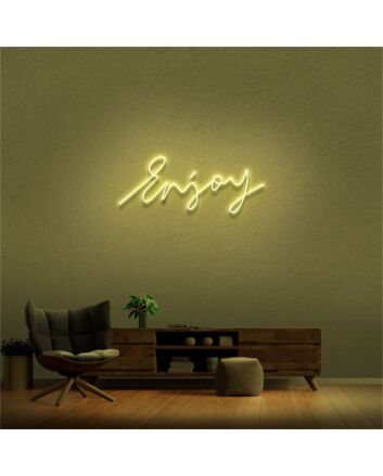 Brighten up Your Space: Wall Decor Home LED Sign Enjoy LED Neon Sign - Perfect for Home, Office, Bar, and Wedding Celebrations