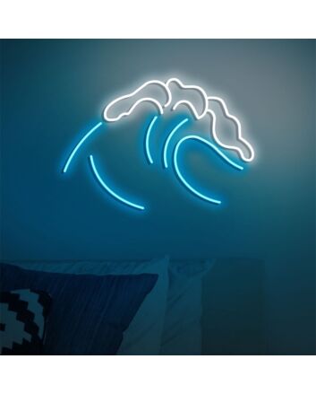 Brighten Up Your Bar, Office, and Home Decor with the Stylish Wave LED Neon Sign.