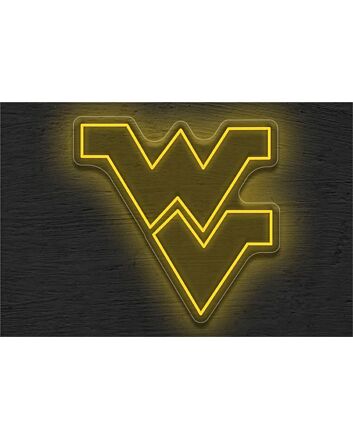 Brighten Up Your Space - Perfect for Home Decor, Office, Bars, and Events with the Wvu Flying Logo LED Neon Sign.