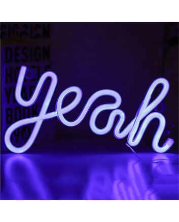 Elevate Your Living Room, Bar or Event Ambiance with the Versatile Yeah LED Neon Sign.