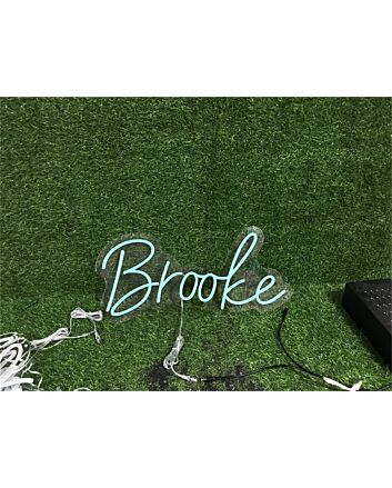 Brighten Up Your Space: Personalize Custom Brooke LED Neon Sign Perfect for Weddings, Bars, and Home Decor.
