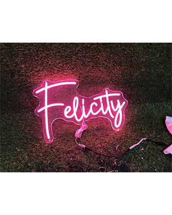 Brighten Up Your Special Moments: Personalize Custom Felicity LED Neon Sign for Weddings, Birthdays, and Home Decor.