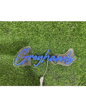 Brighten Up Your Space: Personalize Custom Greyhanks LED Neon Sign for Home, Office, Bars, and Weddings.