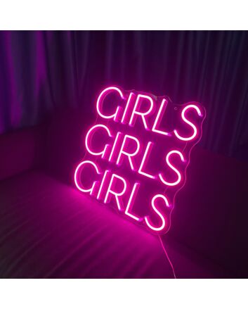 &#39;Girls Girls Girls&#39; neon sign