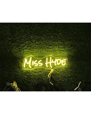 Enhance Your Space: Personalize Custom Miss Hyde LED Neon Sign for Home, Office, Bars, and Romantic Weddings.