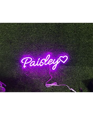 Elevate Your Space: Personalize Custom Paisley LED Neon Sign for Weddings, Bars, and Home Décor