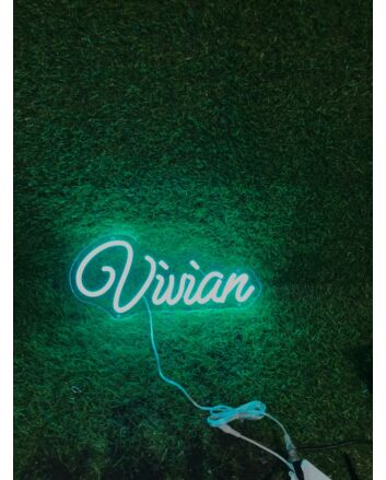 Enhance Your Space: Personalize Custom Vivian LED Neon Sign for Home Decor, Offices, Bars, and Weddings