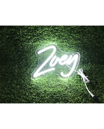 Elevate Your Space: Personalize Custom Zoey LED Neon Sign for Home, Office, Bars, and Memorable Weddings.