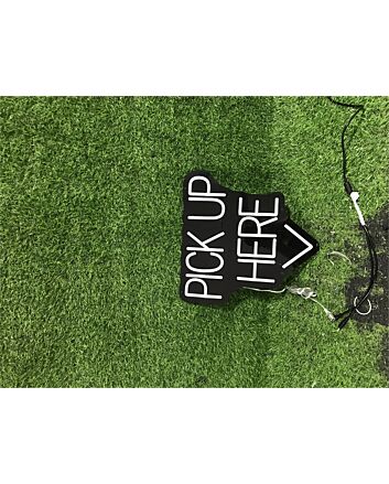 Brighten Your Bar, Cafe, or Food Truck Ambiance with the Pick Up Here In Black Board LED Neon Sign.