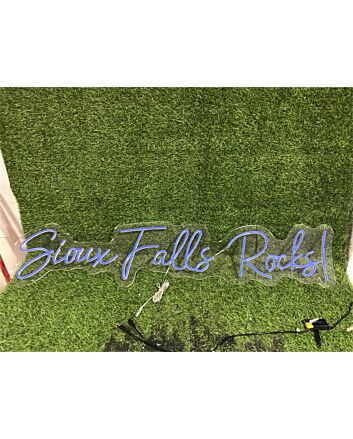 Brighten Up Your Bar, Office, or Storefront with the Stylish Sioux Falls Rocks Custom LED Neon Sign.