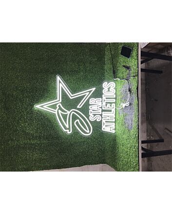 Brighten Up Your Sports Bar, Gym or Game Room with the Star Athletics Logo Custom LED Neon Sign.