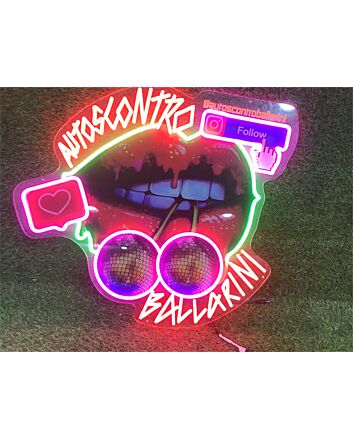 Add a Vivid Touch to Your Home, Office, or Next Big Event with the Uv Lips For Party LED Neon Sign.