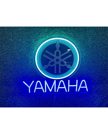 Brighten Up Your Space: Uv Yamaha Logo LED Neon Sign - Perfect for Bars, Home Decor, and Motorcycle Enthusiast Gatherings.