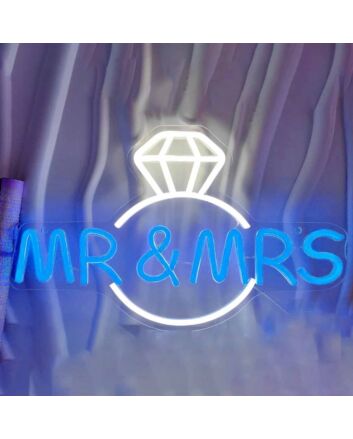 Mr &amp; Mrs Diamonds Neon Sign