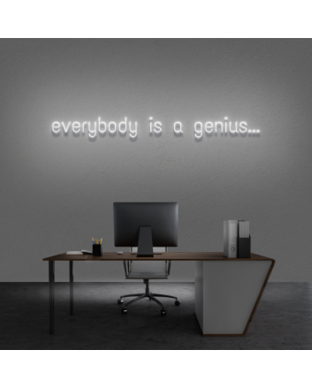 &#39;Everyone is a genius...&#39; Neon Sign