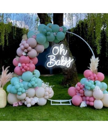Brighten Up Your Nursery, Baby Shower, or Gender Reveal Party with the Changeable Color Oh Baby Neon Sign For Kids Or Mom.