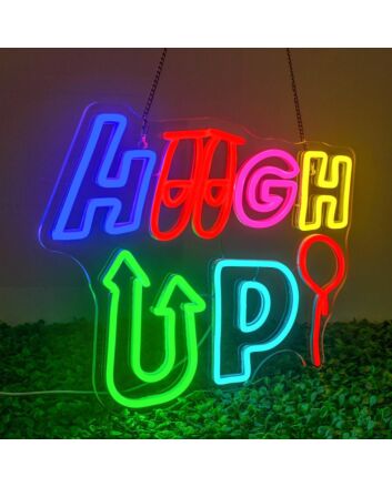 Brighten Up Your Space: Colorful High Up Neon Sign for Home Decor, Office Ambiance, and Vibrant Storefronts