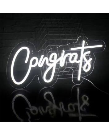 Celebrate life's milestones in style with the Congrats Neon Sign, perfect for weddings, graduations, and anniversary parties.