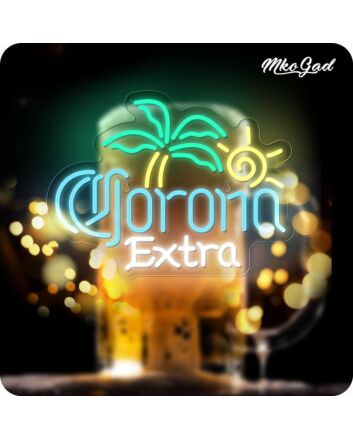 Elevate Your Space: Transform Your Home Bar, Office, or Party Ambiance with the Corona Extra Palm Tree Bar Pub Neon Sign.