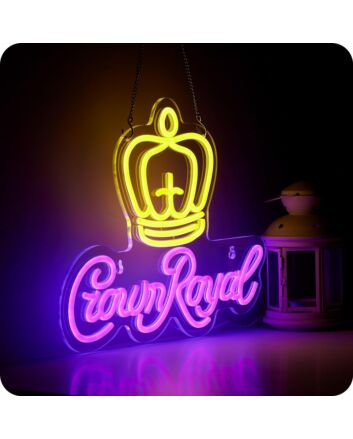 Crown Royal Neon Sign: Perfect for Elevating Your Home Bar, Office, or Memorable Events like Weddings and Parties