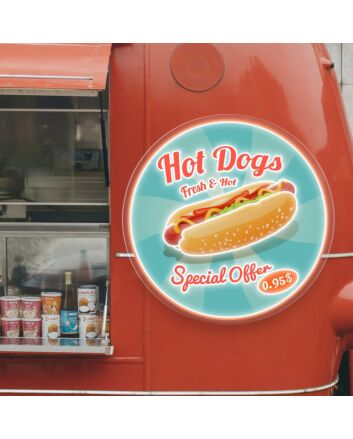 Brighten Up Your Bar, Diner, or Fast Food Joint with the Hot Dog Logo LED UV Neon Sign.