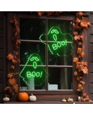 Elevate Your Halloween Ambiance: Screaming Ghosts LED Neon Sign Perfect for Home Decor, Haunted Houses, and Spooky Parties.