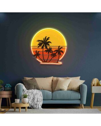 Brighten up your spaces with Sunset Art Led Uv Neon Sign – Perfect for Home Decor, Bars, and Weddings.