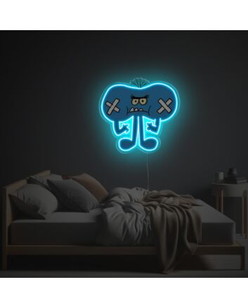 Brighten Up Your Space: Hurted Blue Guy LED Neon Acrylic Artwork Perfect for Home, Office, or Bar Enhancement.