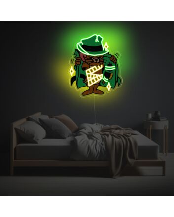 Give Your Space a Unique Twist with Jerry In Full Gear LED Neon Acrylic Artwork - Perfect for Offices, Bars, and Home Décor.