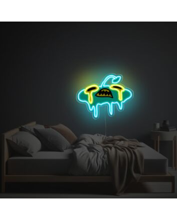 Create a captivating ambiance in your child's bedroom or playroom with the enchanting Little Crying Blue Monster LED Neon Acrylic Artwork.