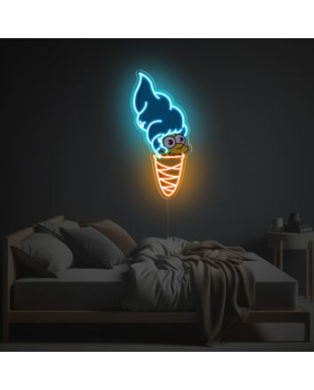 Brighten up your bar or game room with the quirky charm of Marge Simpson With Ice Ice Cream Suit LED Neon Acrylic Artwork.