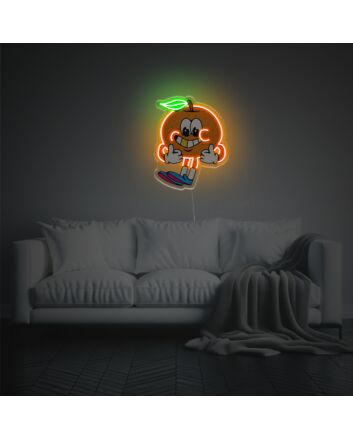 Brighten Your Spaces: Orange Boy LED Neon Acrylic Artwork for Home Decor, Office Ambiance, and Party Vibes.