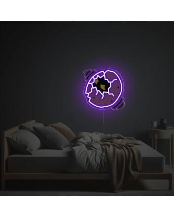 Brighten Up Your Space: Peeking Purple Egg LED Neon Acrylic Artwork Ideal for Bars, Bedrooms, and Celebrations.