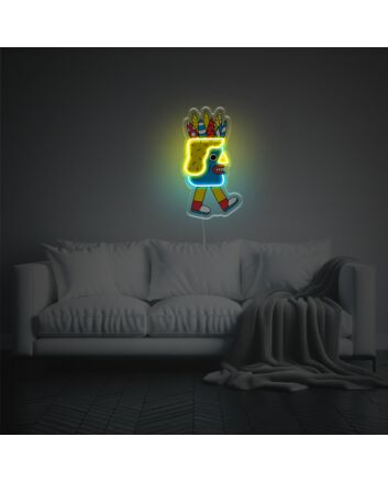 Brighten Your Workspace and Special Events with Pen Holder Man LED Neon Acrylic Artwork.