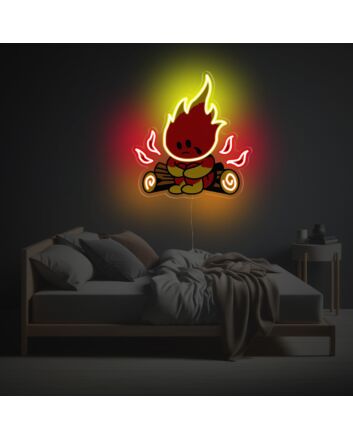 Transform Your Space: Make Nights Unforgettable with Pitiful Fire Boy LED Neon Acrylic Artwork for Bars, Weddings, and Home Decor.