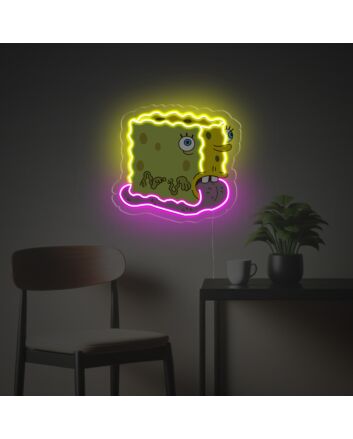 Spongebob Monster Version LED Neon Acrylic Artwork: A Novel Touch for Home Decor, Office Vibes, and Unforgettable Bar or Party Nights.