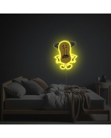 Brighten Up Your Bar, Office, and Living Space with Yellow Uncle Man LED Neon Acrylic Artwork.