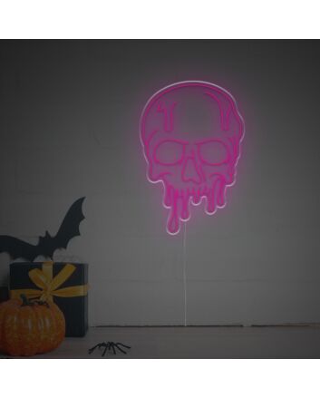 Brighten Your Halloween Celebrations and Themed Parties with the Halloween Melting Skull Head LED Neon Sign