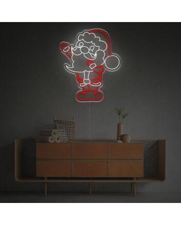 Brighten Up Your Festive Celebrations and Decor: Cuty Santa Claus LED Neon Sign for Home, Office, Store, and Holiday Parties
