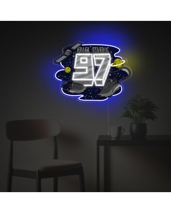 Elevate Your Bar, Office, or Store Ambiance with Air Max 97 In Space LED Neon Acrylic Artwork.