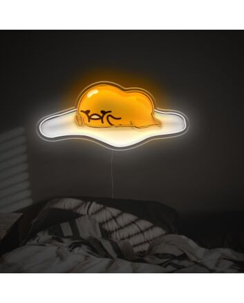 Brighten Up Your Space: Lazy Yolk Man LED Neon Acrylic Artwork Perfect for Bars, Offices, and Modern Home Decor.