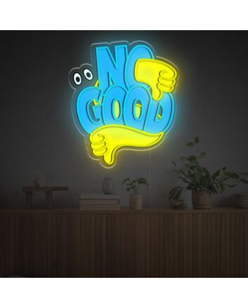 Elevate Your Bar, Office, or Event Space with the Vibrant Glow of No Good LED Neon Acrylic Artwork.