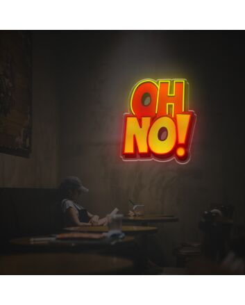 Brighten Up Your Space: Oh NO LED Neon Acrylic Artwork Perfect for Office, Bars, and Weddings.