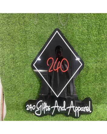 Brighten Up Your Space: 240 Gifts And Apparel Custom LED Neon Sign for Home, Office, Weddings, and Parties.