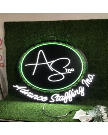 Brighten Up Your Business: Asvance Staffing Inc Custom LED Neon Sign, Perfect for Office, Storefront, and Bar Displays.