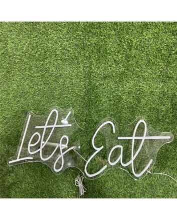 Brighten Your Dining Area, Kitchen or Restaurant with the Lets Eat White LED Neon Sign